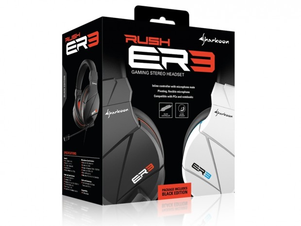 40mmドライバ搭載で税抜2,480円のゲーミングヘッドセット「RUSH ER3」がSHARKOONから