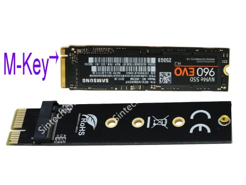 PCIe3.0（x1）スロットに垂直接続、M.2 SSD 1基を増設できるアダプタ「ST-M2PCE1X-B」