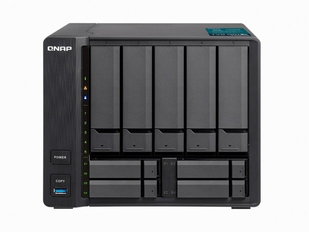 3.5インチ＆2.5インチのハイブリッドベイ採用。QNAP、省スペースな9ベイNAS「TVS-951X」など2製品