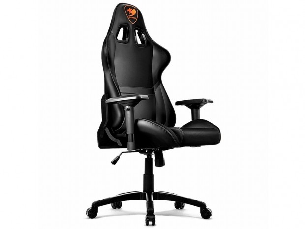 調整自在なアームレストをもつ、フルブラックのゲーミングチェア「COUGAR ARMOR Black」