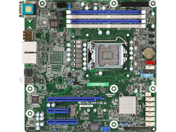 ASRock Rack、Xeon E-2100シリーズ対応のMicroATXマザーボード「C246M WS」