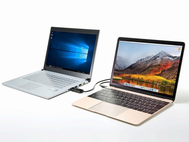 サンワサプライ、2台のPCを1台のPCのように操作できるType-Cリンクケーブル発売