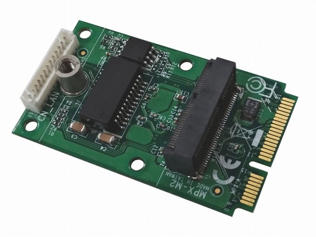 COMMELL、miniPCIeとギガビットLANを搭載する「MPX-M2EG」など、M.2アダプタ3モデル