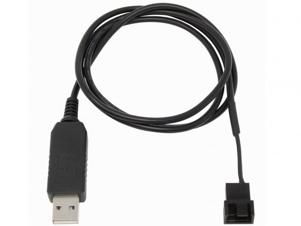 ケースファンを卓上ファンにできるUSB変換ケーブル「CA-USB12V」がアイネックスから
