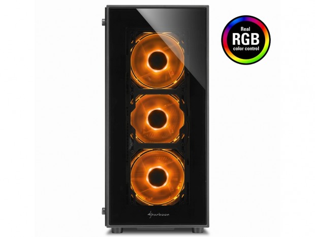 RGB LEDファン4基を備えた2面強化ガラスケース、SHARKOON「TG5 RGB」発売