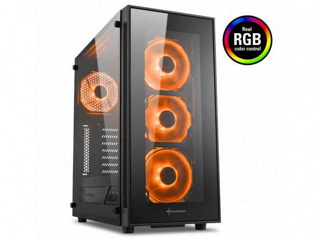 RGB LEDファン4基を備えた2面強化ガラスケース、SHARKOON「TG5 RGB」発売