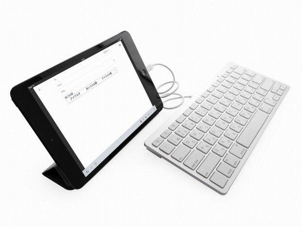 ひらがな入力もできる、日本語かな印字入りのLightning直結のキーボードがリンクスから