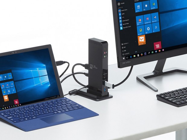 USBケーブル1本で周辺機器が集約できるドッキングステーションがサンワサプライから