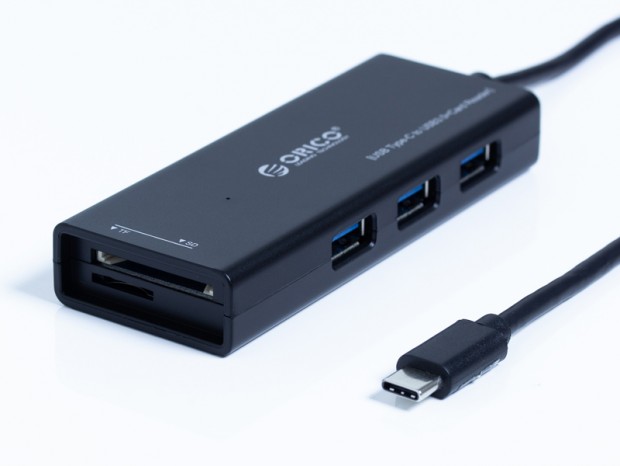 USBハブ機能を搭載したType-C接続カードリーダが上海問屋から