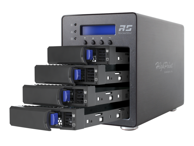 HighPoint、USB3.1 Gen.2対応の4ベイRAIDケース「RocketStor 6124V」