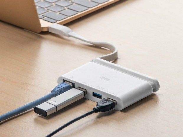 ギガビットLAN機能を搭載するUSB3.1 Type-Cハブがサンワダイレクトから