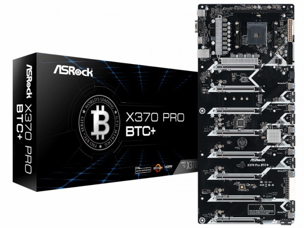 最大14枚のVGAを搭載できるマイニング向けRyzenマザー、ASRock「X370 Pro BTC+」