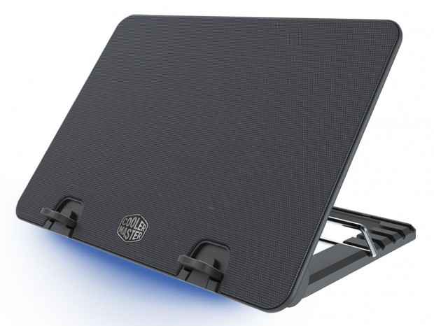 ブルーLEDストリップライト内蔵のノートPCクーラー、Cooler Master「ERGOSTAND IV」