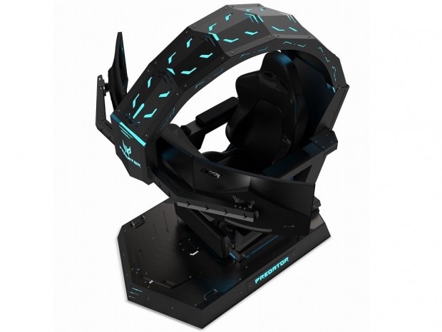 トリプルディスプレイ対応のコクピット風ゲーミングチェア、Acer「Predator Thronos」