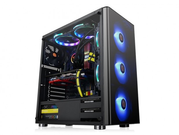 アクリルフロントと強化ガラスサイド採用ミドルタワー、Thermaltake「V200」シリーズ