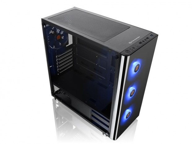 アクリルフロントと強化ガラスサイド採用ミドルタワー、Thermaltake「V200」シリーズ