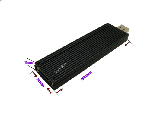 M.2 NVMe SSDをUSBメモリ風に使える、大型ヒートシンク搭載アダプタがSintechから
