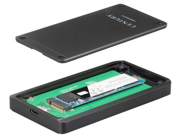 最大転送1,000MB/sec超。USB3.1 Gen.2対応M.2 NVMe SSDケースがセンチュリーから