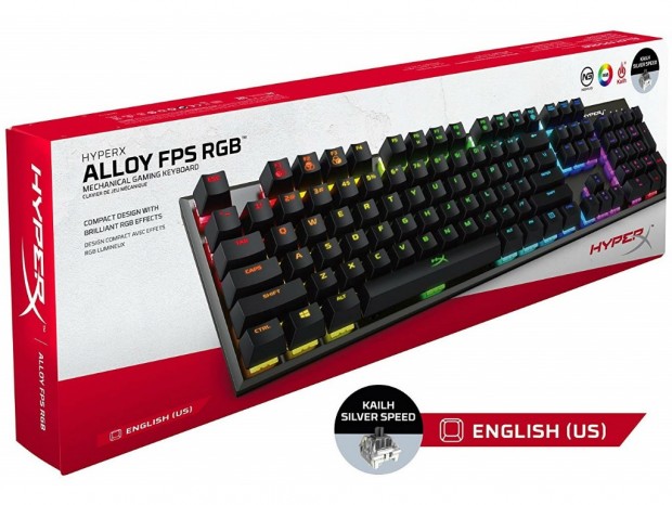 Kailh Silver Speedスイッチ採用のゲーミングキーボード「HyperX Alloy FPS RGB」発売