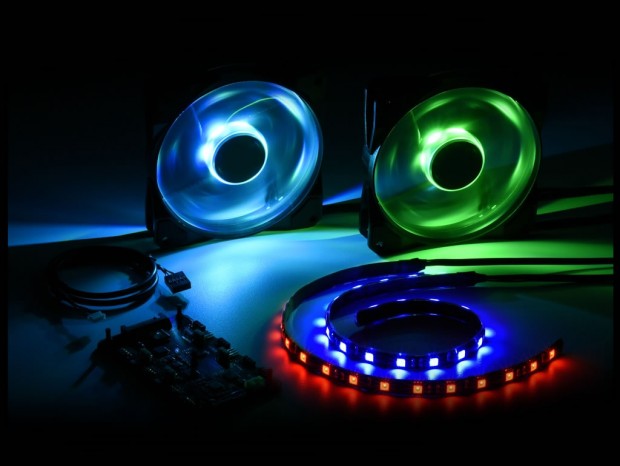 手軽にイルミネーションが楽しめる、Sharkoon「Pacelight RGGB Illumination Set」