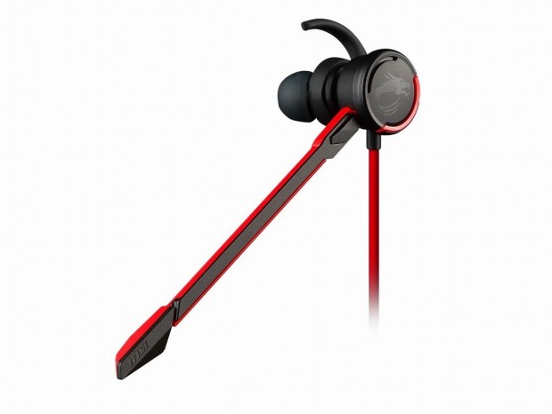 MSI、着脱式ブームマイク採用のイヤホン型ゲーミングヘッドセット「Immerse GH10」