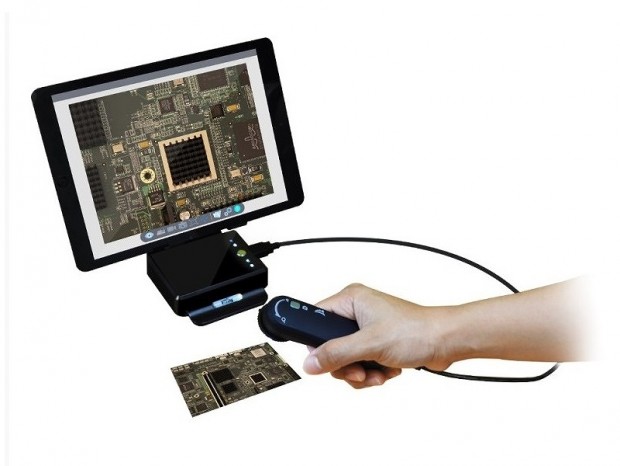 8台の端末で同時表示できるWiFiマイクロスコープ、テック「Hidemicron Pro X」