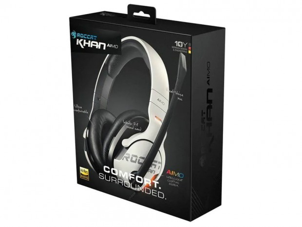 7.1chハイレゾ対応ヘッドセット、ROCCAT「Khan AIMO」にホワイトモデル登場