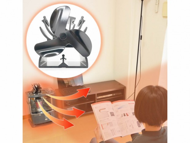 サンコー、熱の力で動作するストーブ用ファン「熱風サーキュレーター」2種発売
