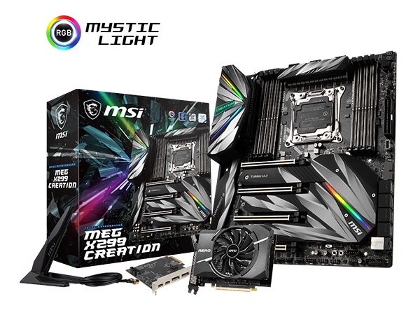 新型Core Xシリーズ対応のIntel X299マザーボード、MSI「MEG X299 CREATION」