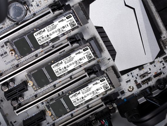 Micron製3D QLC NANDを採用するNVMe M.2 SSD、Crucial「P1」シリーズ