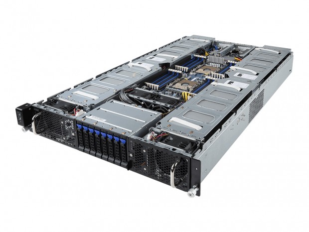NVIDIA Tesla P4を16枚搭載できる2U GPUサーバー、GIGABYTE「G291-2G0」