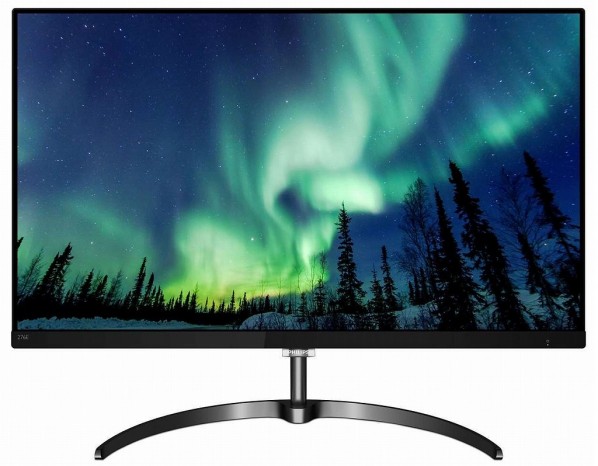 広視野角IPSパネル採用の4K UHD液晶ディスプレイ、Philips「276E8VJSB/00」