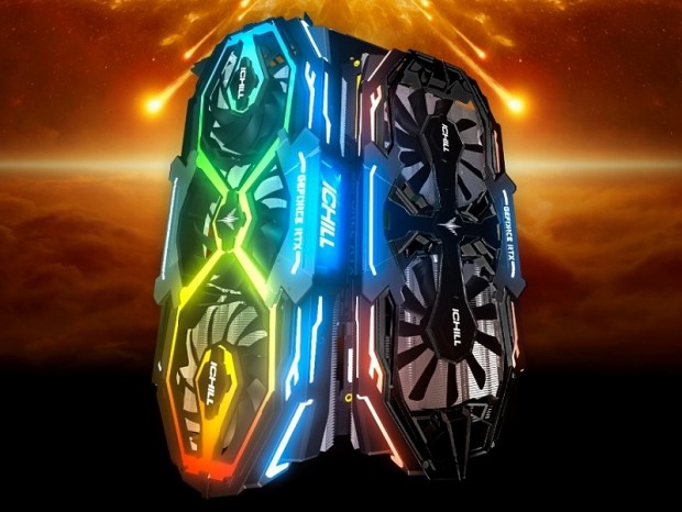 Inno3D、トリプル・デュアルファン仕様をスイッチできるGeForce RTX向け「iCHILL X3」クーラー
