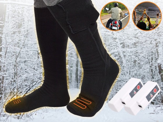 真冬でも足が暖かい！サンコーの充電式ヒーター内蔵靴下「足もとポカポカソックス」