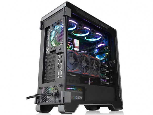 2面強化ガラスと2面アルミパネル採用のミドルタワー、Thermaltake「A500 TG」発売