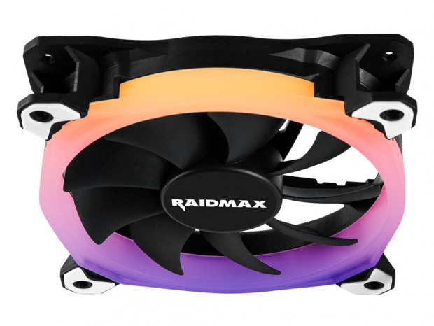 フレーム円周が発光するアドレサブルRGBファン、RAIDMAX「NV-R120FB」がサイズより