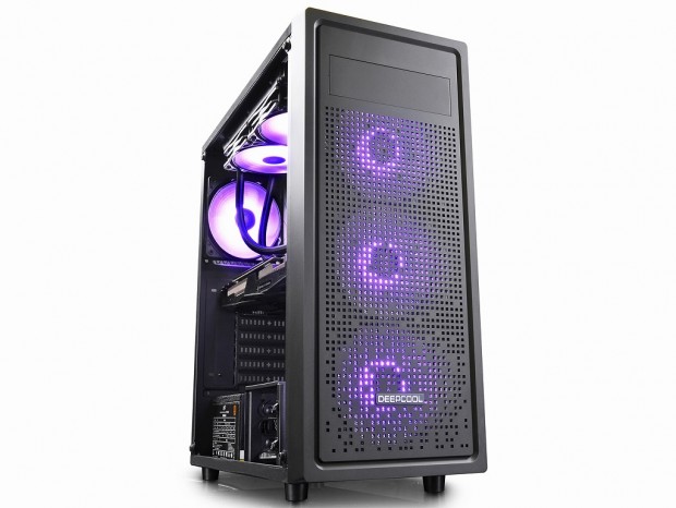 Deepcool、吸気＆ライティングに好相性なスクエアホールパネル採用ケース「E-SHIELD」