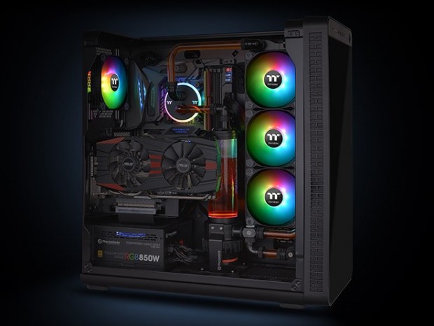 各社マザーボードに対応するアドレサブルRGBファンセットがThermaltakeから