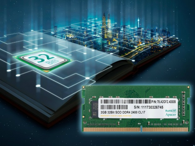 Apacer、32bit ARMプロセッサに対応するDDR4メモリ「32bit DDR4 SODIMM」