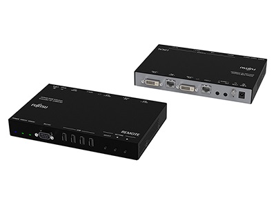 富士通、デュアルDVIとUSB＆シリアルを100m延長できるDVIエクステンダー「FE-4500CXU」