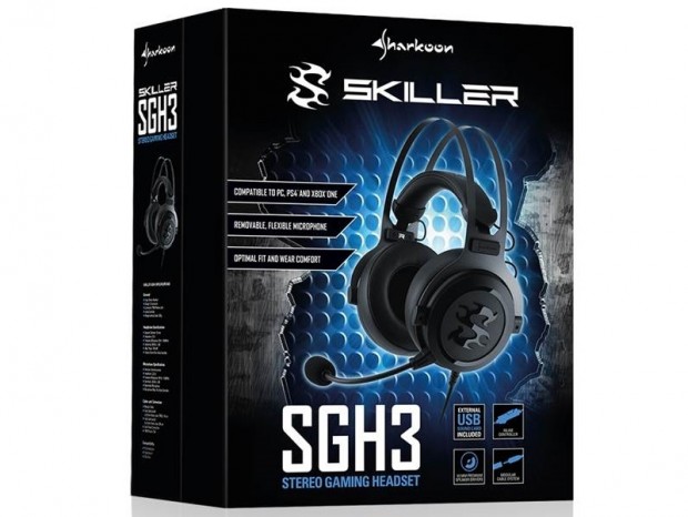 イコライザー対応のUSBオーディオ付きヘッドセット、Sharkoon「SKILLER SGH3」