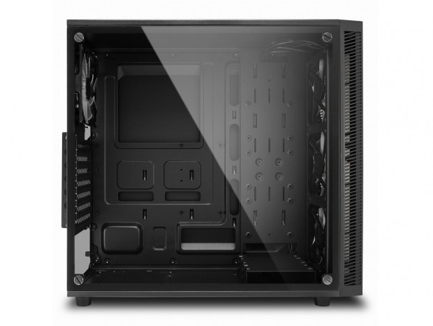 フロント・サイドが強化ガラス仕様のコンパクトなミドルタワー、SHARKOON「TG4」