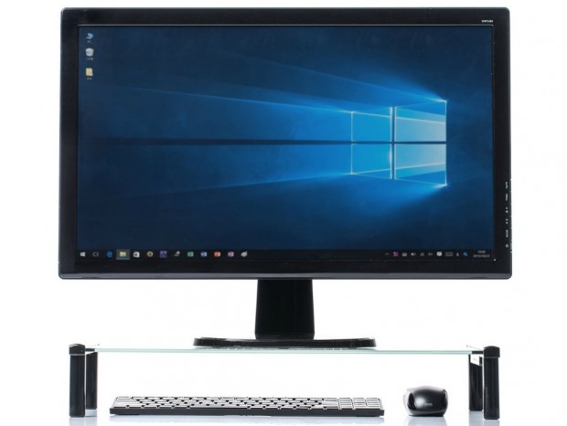 4ポートのUSB給電を搭載する強化ガラス製モニター台がサンワダイレクトから