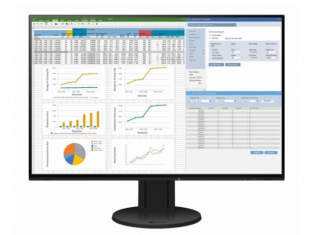 デイジーチェーン対応の24.1型WUXGA液晶ディスプレイ、EIZO「FlexScan EV2457」