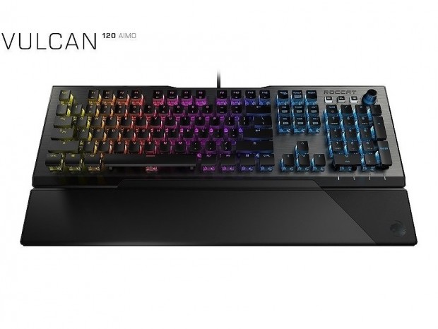 静音高速のTITANスイッチ搭載、ROCCATの薄型キーボード「VULCAN 120 AIMO」登場