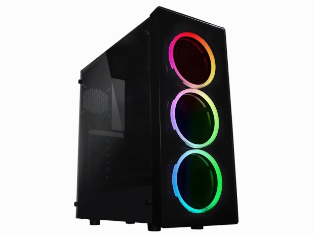 スモーク仕上げのアクリルパネルとRGBファン搭載ケース、RAIDMAX「Neon RGB」
