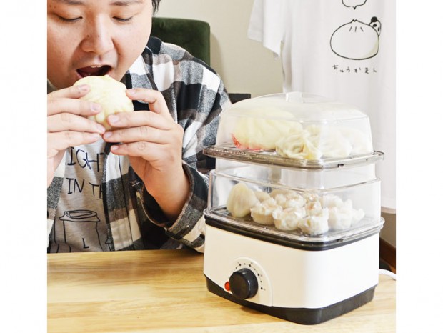 蒸し料理を独り占め。サンコー「手軽でカンタン電気蒸し器『卓上ひとりフードスチーマー』」