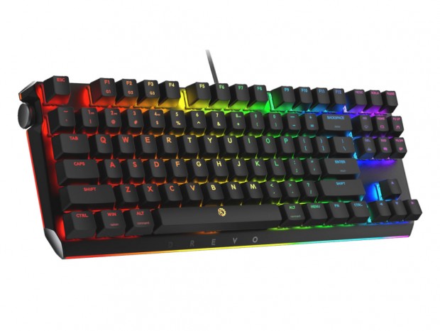 側面ダイヤルを備えたRGBキーボード「DREVO BladeMaster TE 87K US/91K JP」
