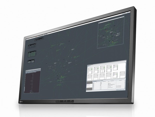 レーダー・地図・天候情報を集約。EIZO、42.5型の航空管制向け4K液晶「Raptor RP4325」