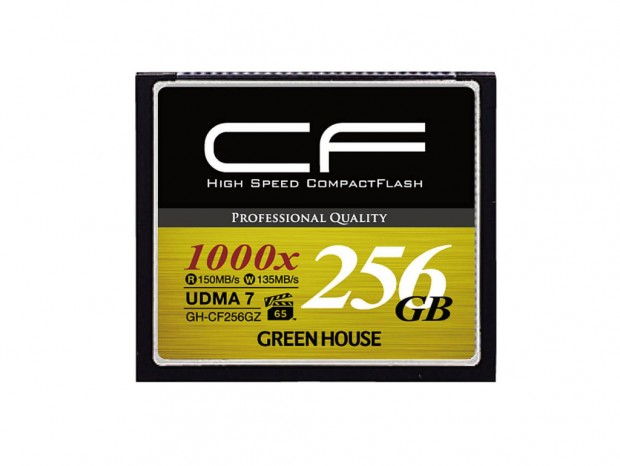 UDMA7/VPG対応の4Kビデオ撮影向けコンパクトフラッシュがグリーンハウスから
